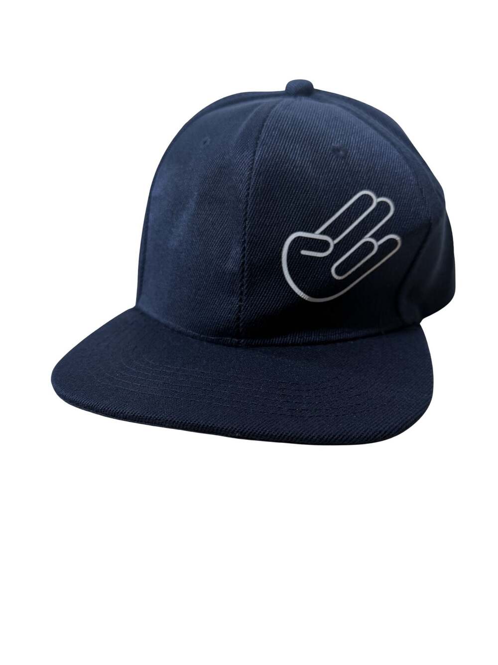 Navy Blue Stank Pink Snapback Hat with Fun Logo